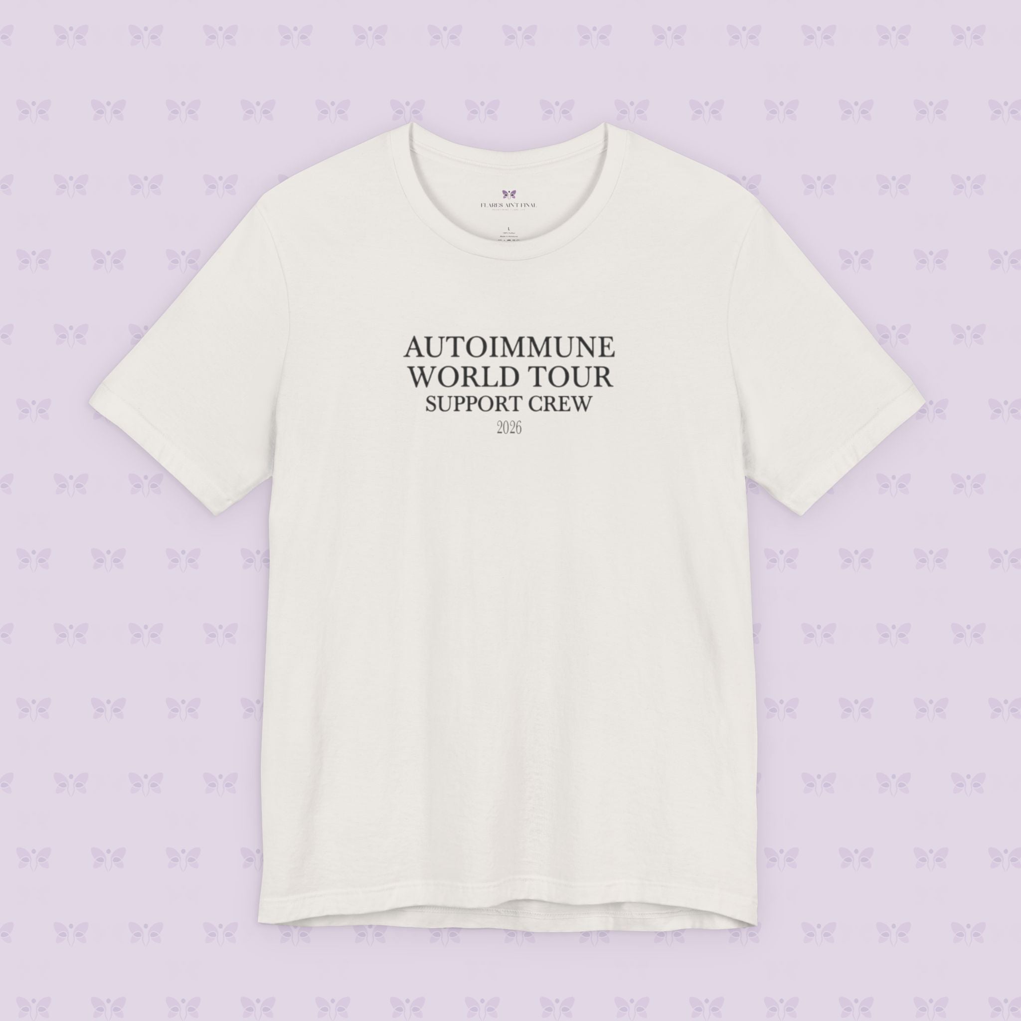 Autoimmune World Tour 2026 Support Crew T-Shirt | Caregiver & Chronic Illness Support Tee | Unisex Awareness Shirt