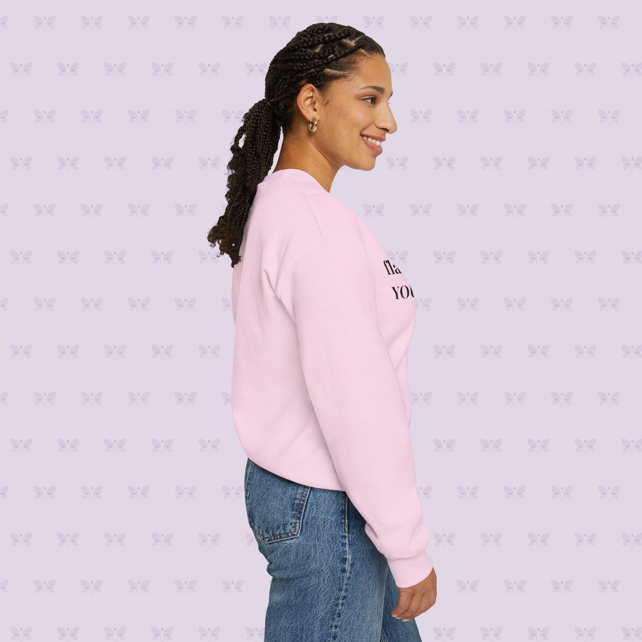 Crewneck Sweatshirt — "flares aint final. YOU ARE." Crewneck Sweatshirt — Minimal Inspirational | Chromic Illness Awareness