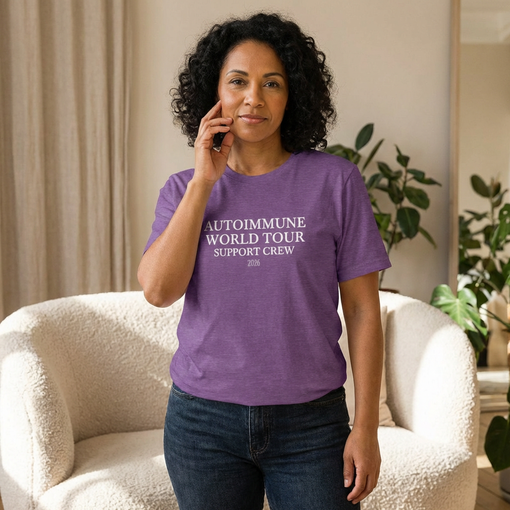 Autoimmune World Tour 2026 Support Crew T-Shirt | Caregiver & Chronic Illness Support Tee | Unisex Awareness Shirt