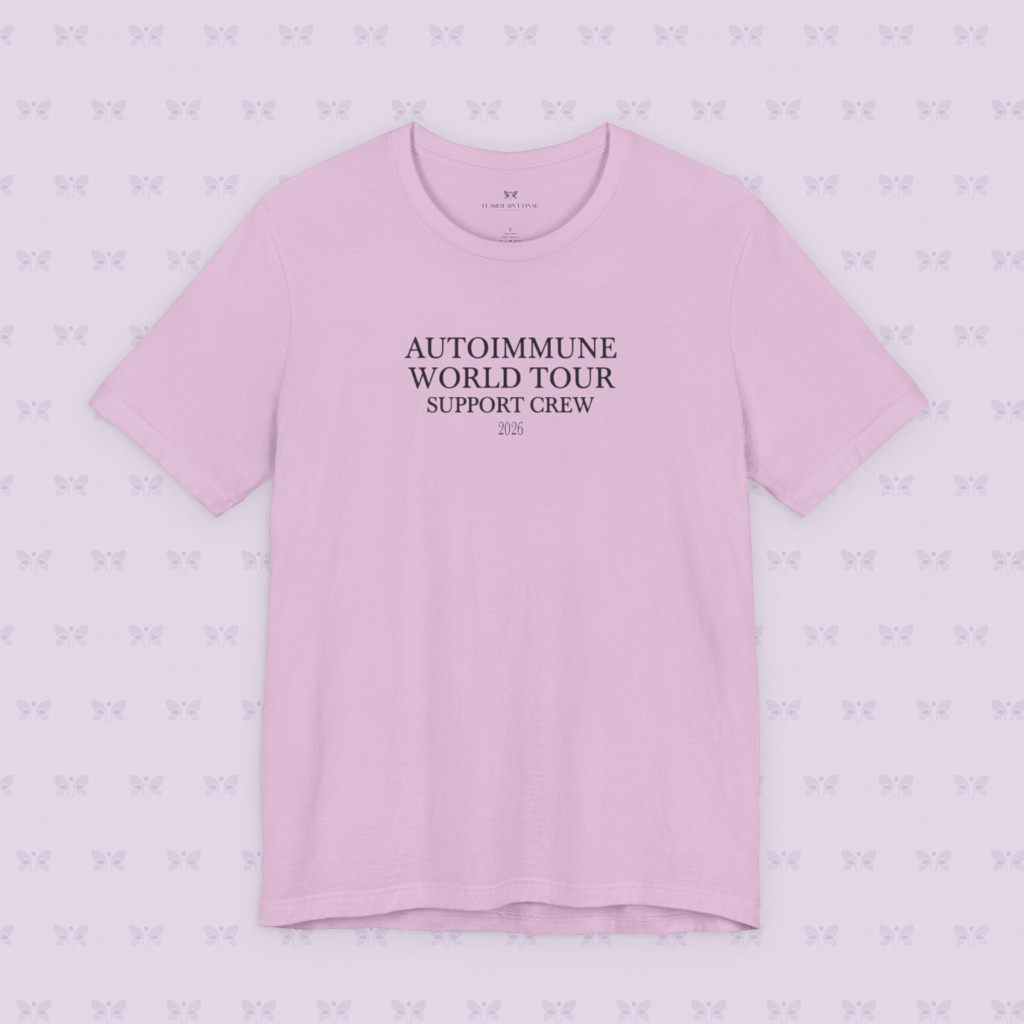 Autoimmune World Tour 2026 Support Crew T-Shirt | Caregiver & Chronic Illness Support Tee | Unisex Awareness Shirt