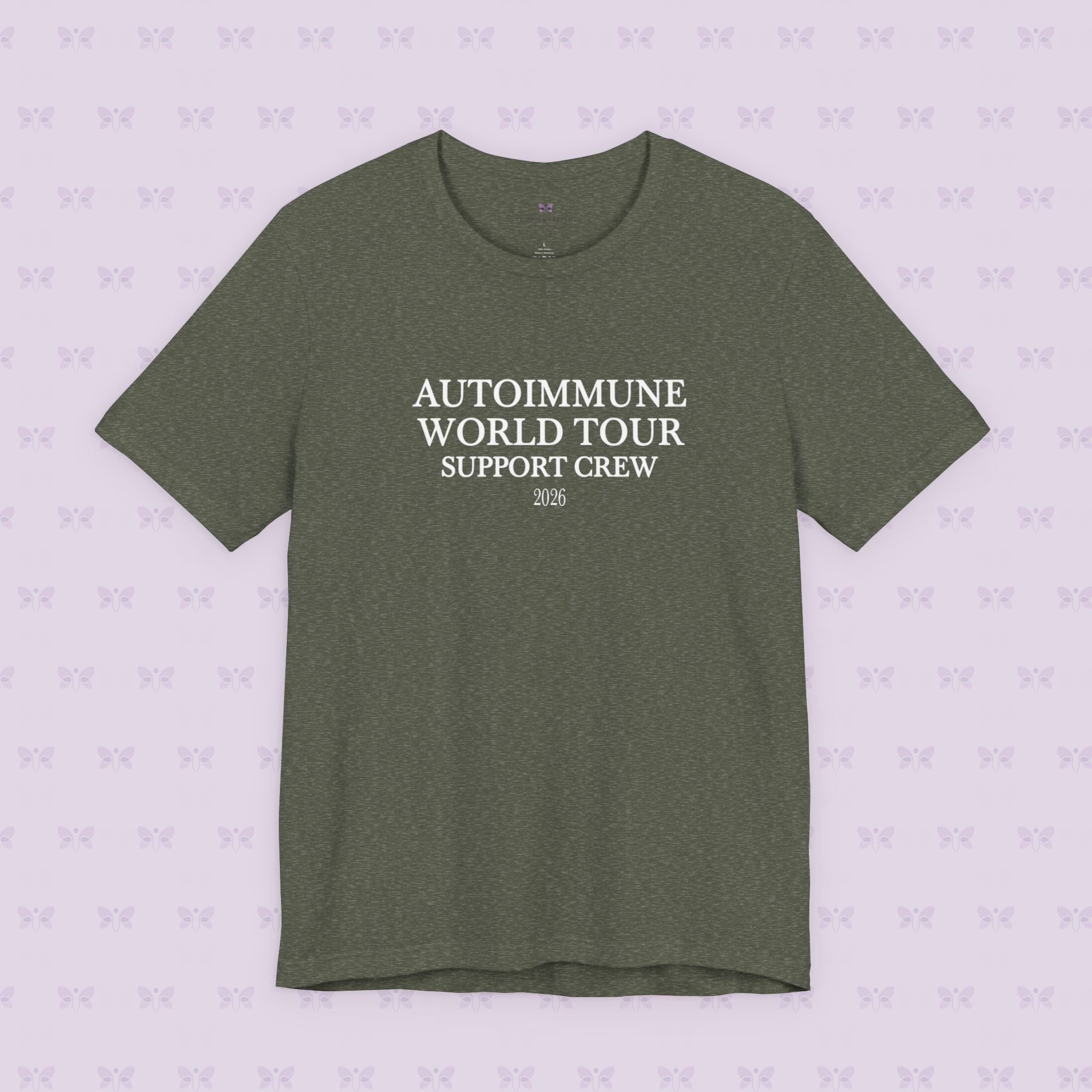Autoimmune World Tour 2026 Support Crew T-Shirt | Caregiver & Chronic Illness Support Tee | Unisex Awareness Shirt